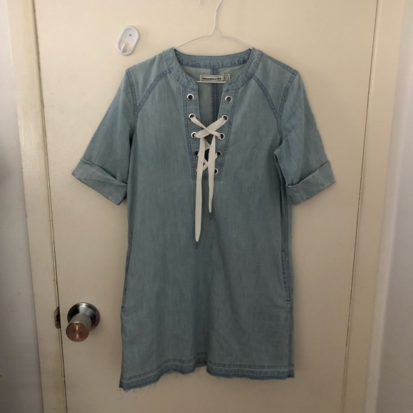 Denim Styled Dress - Picture 1 of 2